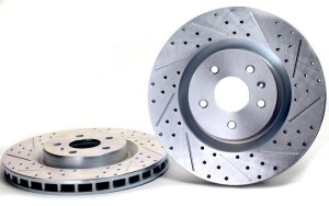Pontiac G8 GXP Brake Rotor (2) - Front - Baer Brakes - Claw Performance Slotted/Drilled Rotors - 2009